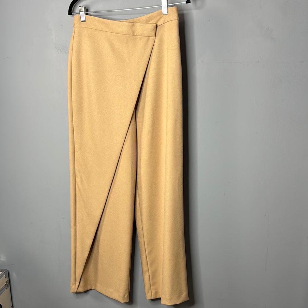 Chic Beige Wrap Pants